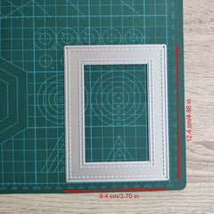 Rectangular Frame Metal Cutting Dies Scrapbooking Silvery Carbon Steel