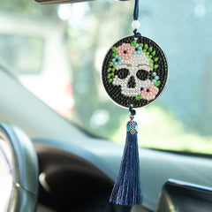 DIY Diamond Painting Car Ornament Home Craft Holiday Gift Halloween Skull