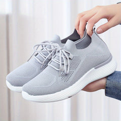 Women's Breathable Knit Sports Shoes Low Top Running Trainers