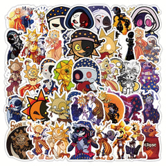 50Pcs Cartoon Moon Sticker for Phones Computers Water Cups