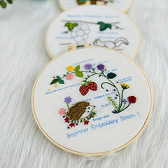 Embroidery Kit with Patterns, Hoop, Needles, Threads - Beginner DIY Crafts
