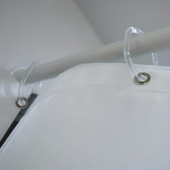 12pcs Clear C Shaped Shower Curtain Hooks for Bathroom Shower Rods