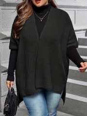 Retro Cardigan Women's Ribbed Bat Sleeve Cardigan