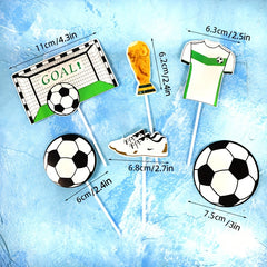 15pcs Soccer Cake Topper Football Player Cake Decorations
