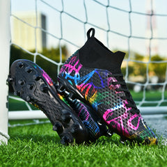 Kid's High Top Non Slip Football Cleat with Spikes