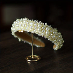 Faux Pearl Beads Wide Brim Headband Hair Accessories