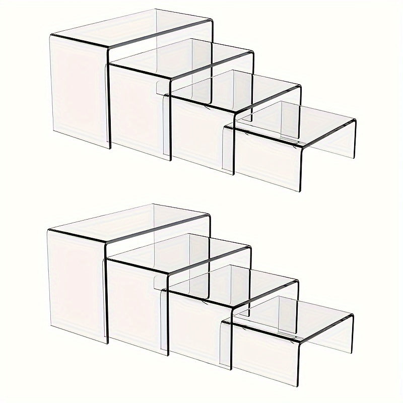 Clear Acrylic Risers for Display - Table Decor Stand for Desserts, Collectibles