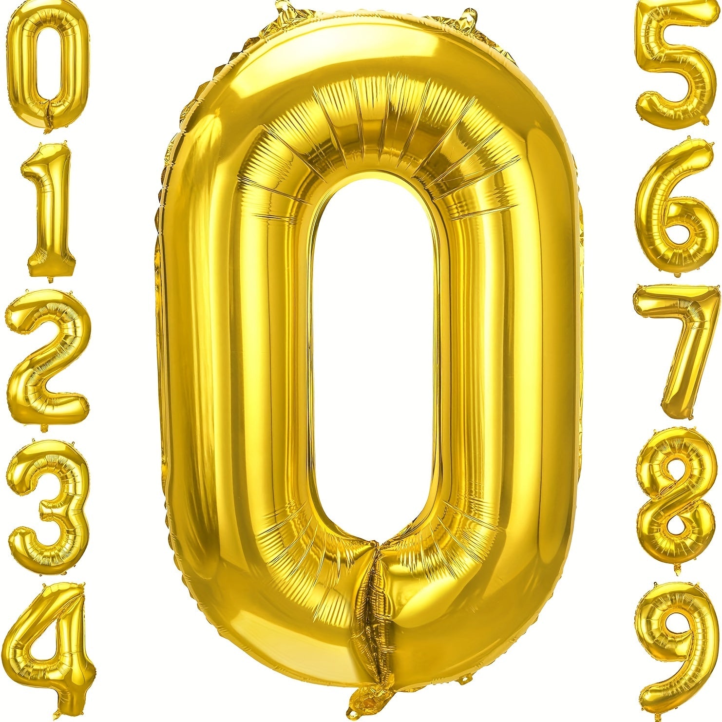 Gold Number Balloon Birthday Decoration