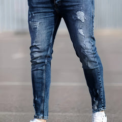 Men's Ripped Stretch Denim Pants