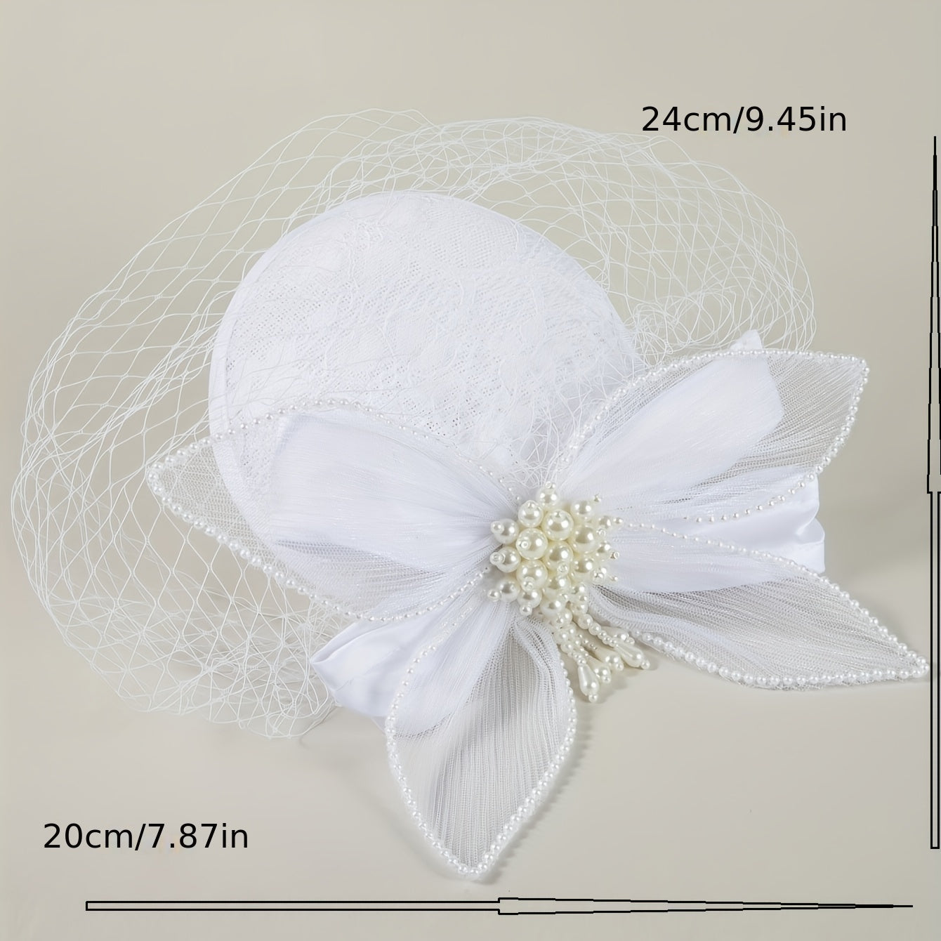 Satin Bowknot Head Piece With Duck Billed Clip Fascinator