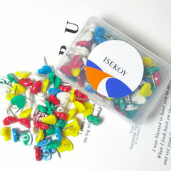 100pcs Heart Shaped Push Pins Thumb Tacks For Bulletin Board Colored Pins