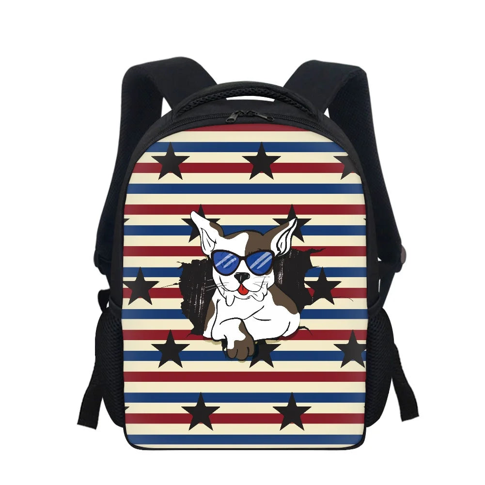 American Flag Pattern Boys Kids Backpack Small School Bag