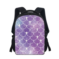 12" Kids Small School Backpack Fish Tail Print Boys Girls Kindergarten Bag