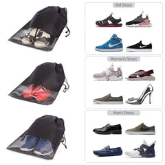 12PCS Travel Shoe Bags Waterproof Non-Woven Storage With Rope