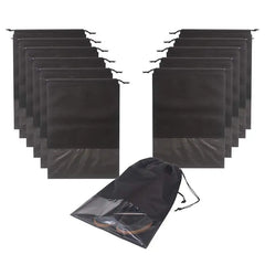 12PCS Travel Shoe Bags Waterproof Non-Woven Storage With Rope