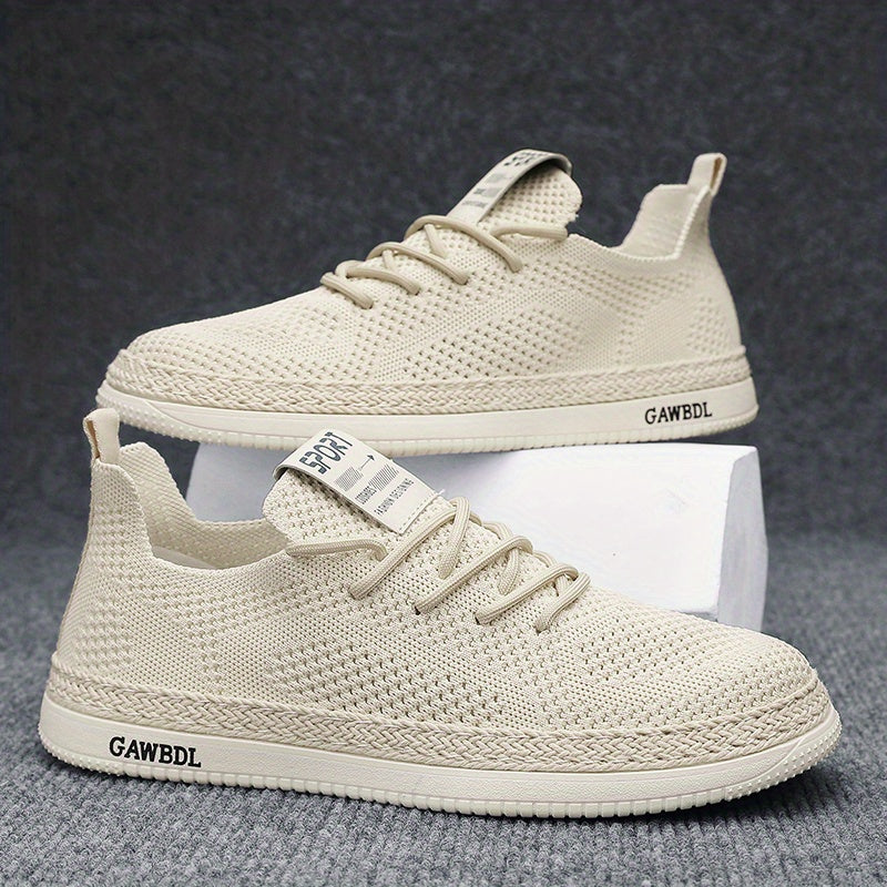 Men's Casual Low Top Lace-up Sneakers Comfortable Walking Shoes