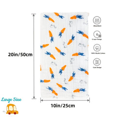 Soft Cotton Burp Cloth 6 Layers Large Size 20 10''