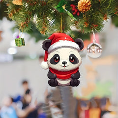 Panda Acrylic Phone Pendant Christmas Tree Decoration