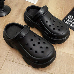 Women's Platform Clogs Closed Toe Wedge Slide Sandals