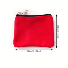 6pcs Canvas Zipper Makeup Bags Small Cosmetic Organizer Storage Pouch