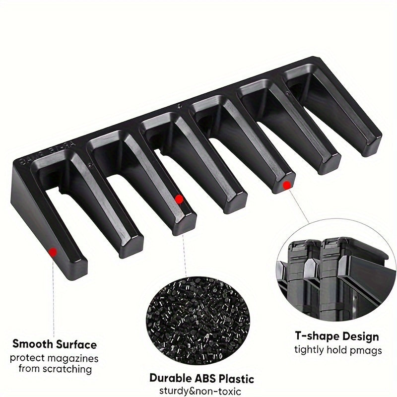 6 Slot Wall Mount Magazine Holder Storage Display Rack