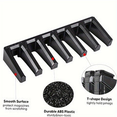 6 Slot Wall Mount Magazine Holder Storage Display Rack