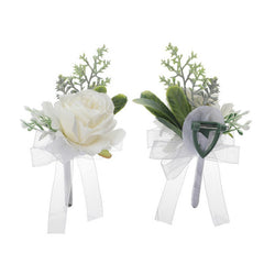 Faux Pearl Wedding Wrist Corsage for Bride and Bridesmaids