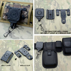 Outdoor Molle Gear Retractor with Key Tools Holder