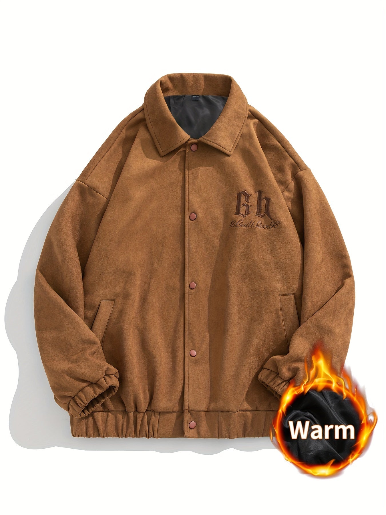 Embroidered Fleece Casual Jacket Women's Clothing