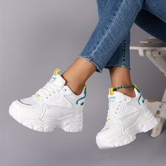 Women's Chunky Sneakers Height Increased Breathable Casual Shoes