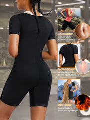 Women's Square Neck Short Sleeve Jumpsuit