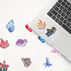 50pcs Crystal Stickers Laptop Water Bottle Bumper Skateboard Decor