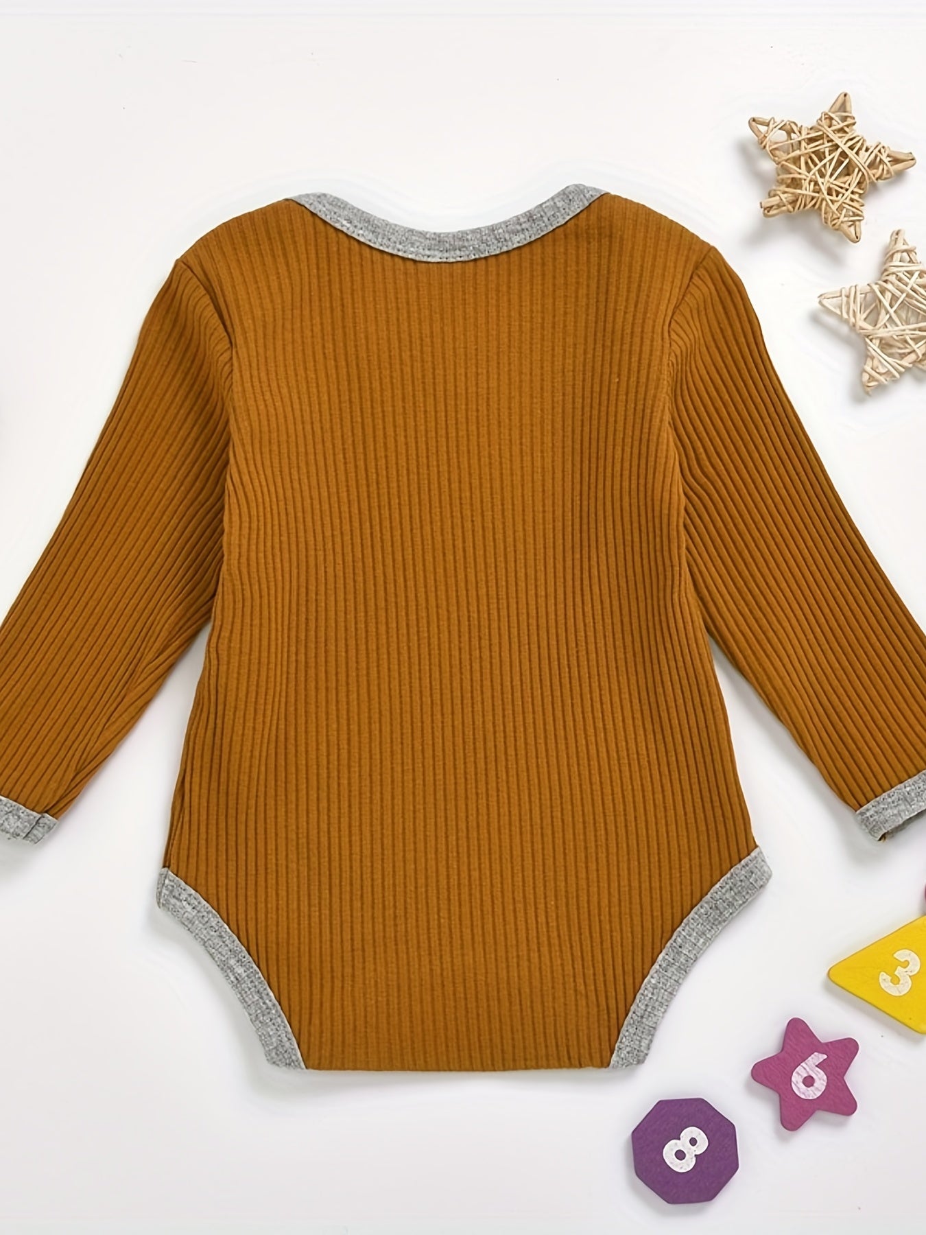 Baby Girls Cotton Long Sleeve Triangle Romper