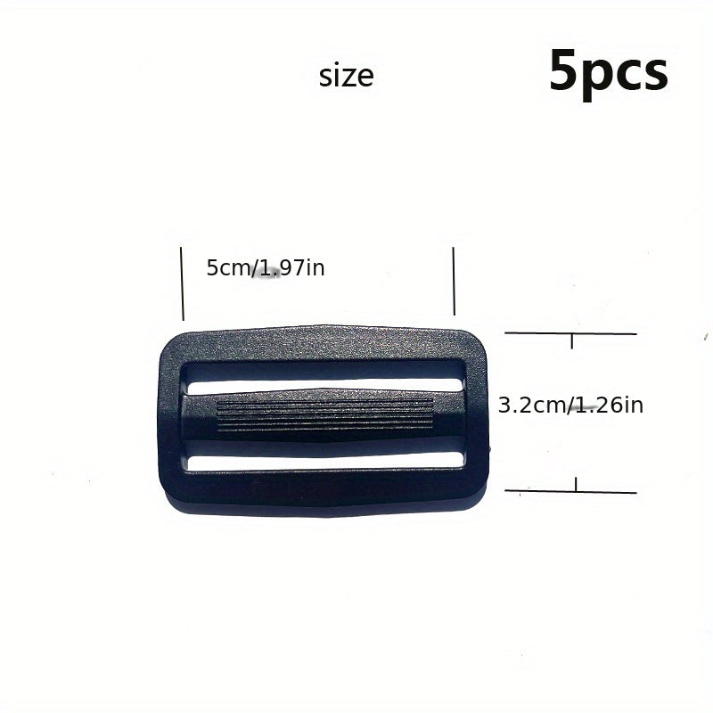 5pcs Backpack Waist Bag Adjustment Buckle Plastic Elastic Bag Accessories