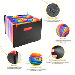24 grid Expanding File Folder Organizer