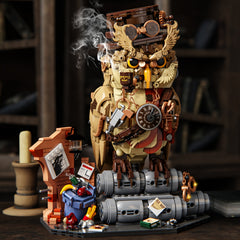 Magic Owl Building Blocks Set Detective Owl MOC Collection Bird Model Kit