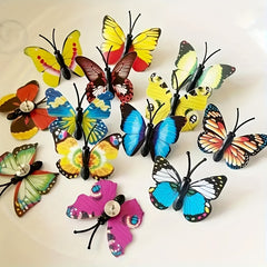 30pcs 3D Simulated Butterfly Push Pin Decorative Flower Cork Board Pin