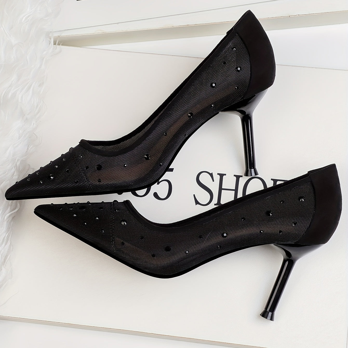 Women's Rhinestone Stiletto Heel Shoes