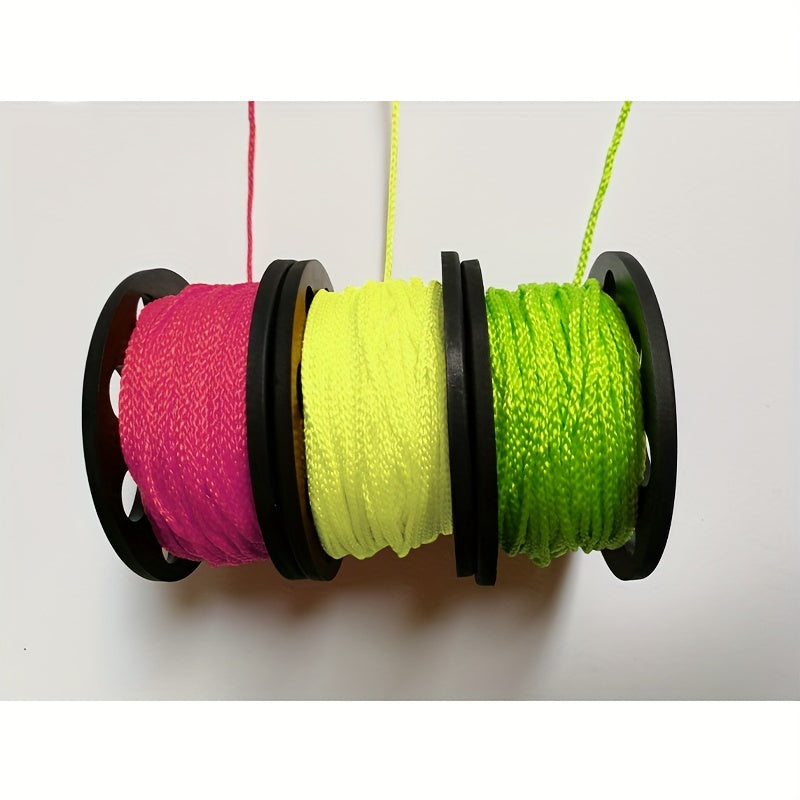 30m Scuba Diving Reel Stainless Steel Snap Hook Fluorescent Nylon Rope