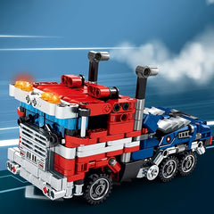 1000 Particles Mecha Robot Car 2in1 Toy, Movable Joints, Pushing Mobile Wheels