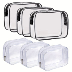 Clear Makeup Bags Set Transparent Cosmetic Bag Travel Toiletry Zipper