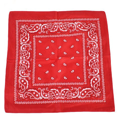 Flower Print Scarf Hip Hop Bandana Square Scarf Headband Sacrf