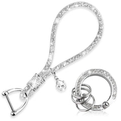 Crystal Bracelet Keychain Purse Bag Backpack Car Charm