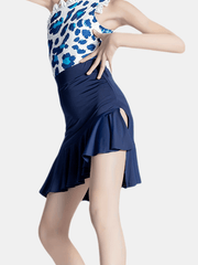Girls Ruffle Trim Dance Skirt & Comfy Latin Dance Performance Gift