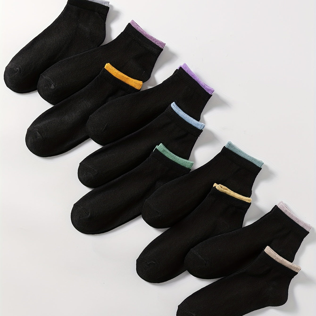10 Pairs Women's Sports Ankle Socks Soft & Lightweight Low Cut Stockings