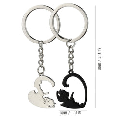 Heart Shaped Cat Keychains - Ideal Gift for Loved Ones