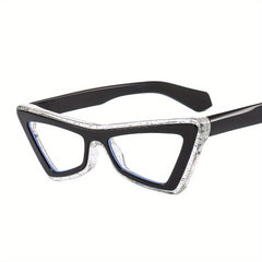 Cat Eye Clear Lens Glasses Anti Light Reading Glasses