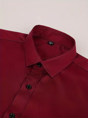 Men's Slim Fit Long Sleeve Button Up Shirt