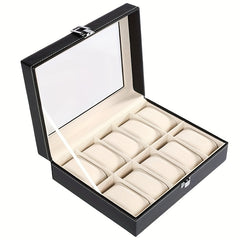Watch Box 10 Slot Display Case Organizer Storage