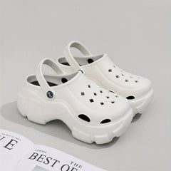 Women's Hollow Out Platform Clogs Casual Slip On Shoes